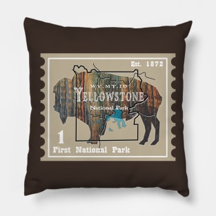 Yellowstone Stamp Pillow