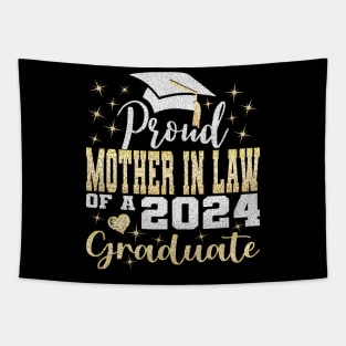 Super Proud Mother In Law Of 2024 Graduate Awesome Family Tapestry