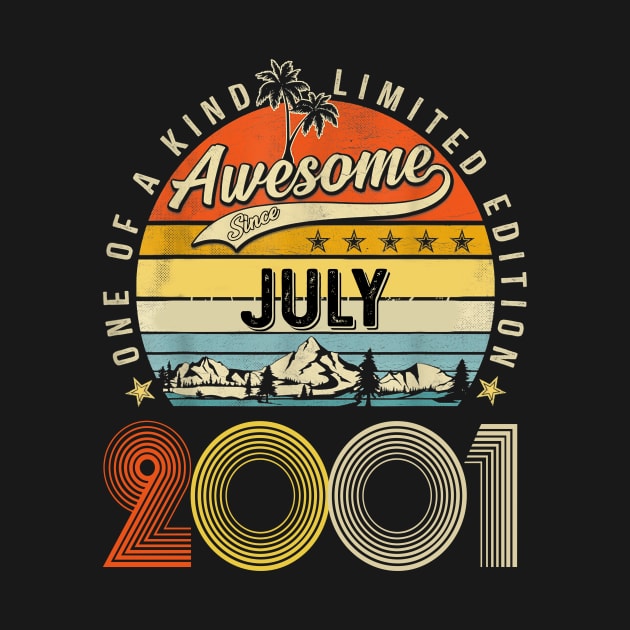 Awesome Since July 2001 Vintage 22nd Birthday by Mhoon 