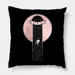 Bigfoot Ufo Abduction Cool Full Moon Pillow