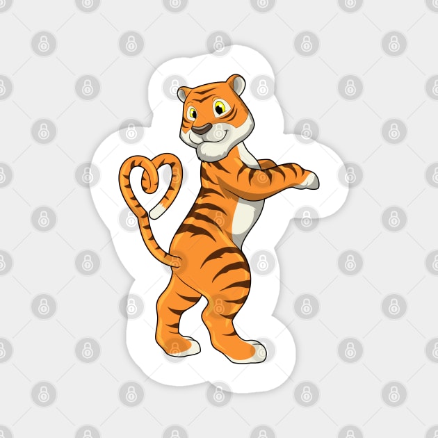 Tiger with Heart Magnet by Markus Schnabel