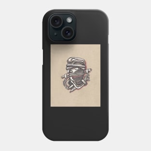 Man with chains and ropes illustration Phone Case