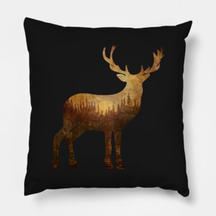 Deer at Dawn Pillow