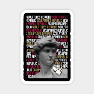 David sculpture pop-art design Magnet