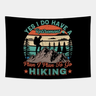 Yes I do have a retirement plan I plan to go hiking Tapestry