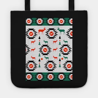 Deer in red and green Tote