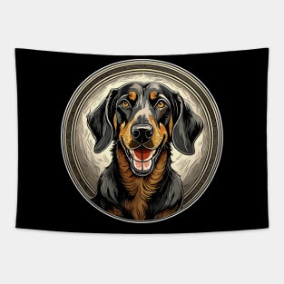 Black and tan coonhound Tapestry