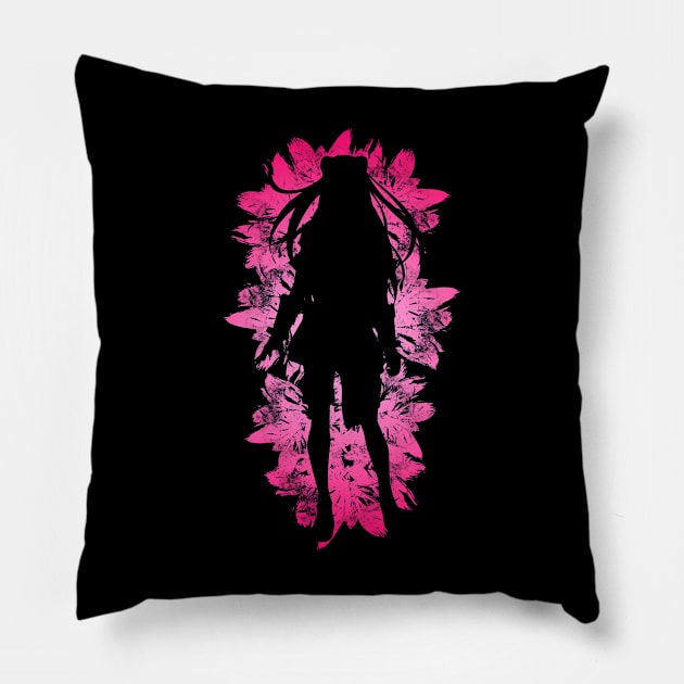 Shield - Pink Flowers style Pillow by Scailaret