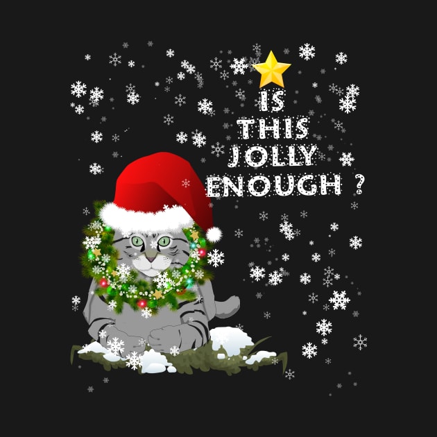 Is This Jolly Enough Cat Santa Hat by ArtsyTshirts