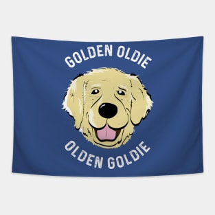 Golden Retriever Golden Oldie Retriever Dog Fan Tapestry