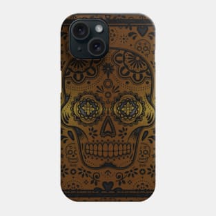 Gold sugar skull Phone Case