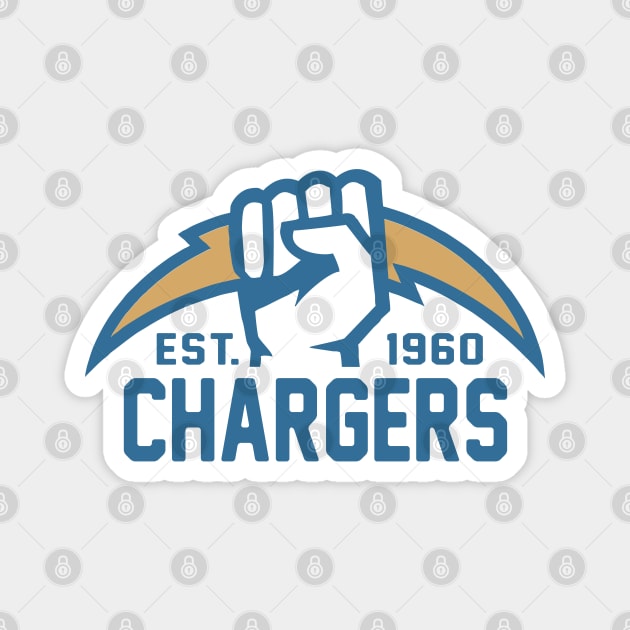 Los Angeles Chargers 1 Magnet by Buck Tee