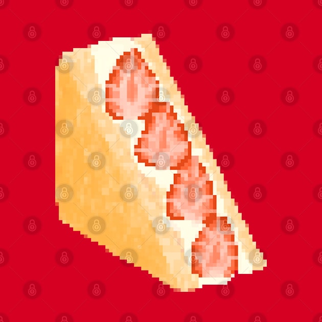 Strawberry fruit sandwich pixel art by toffany's