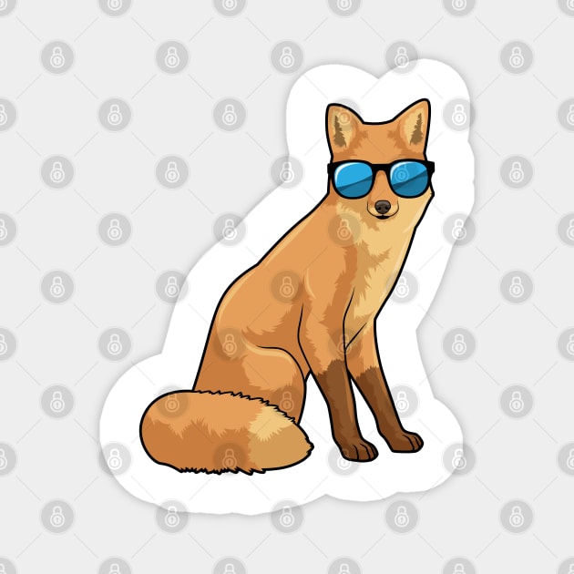 Fox with Sunglasses Magnet by Markus Schnabel