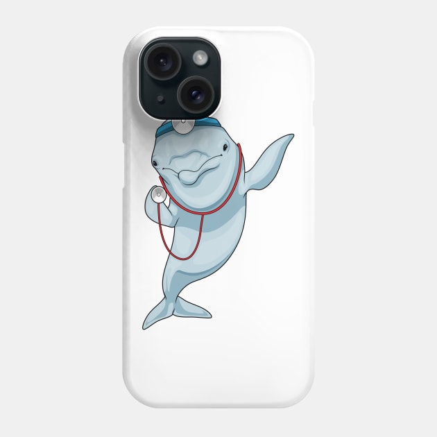 Dolphin Doctor Stethoscope Phone Case by Markus Schnabel