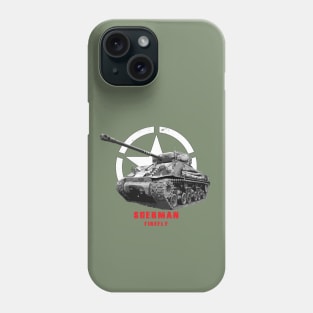 Sherman Firefly "Fury" Military tank WW2 Phone Case