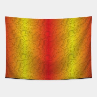 Abstract Wavy Shapes,gradient colors Tapestry