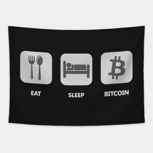 Eat Sleep Bitcoin Tapestry