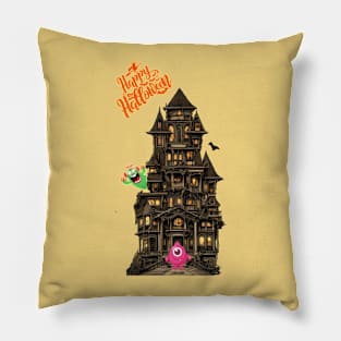 Haunted House Pillow