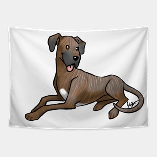 Dog - Great Dane - Brindle Natural Ears Tapestry