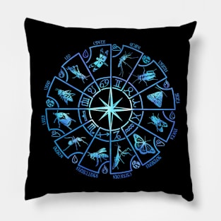 Insect Zodiac Chart Pillow