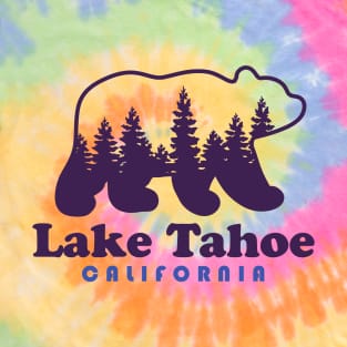 Lake Tahoe Tie Dye Bear California  Hippie CA T-Shirt