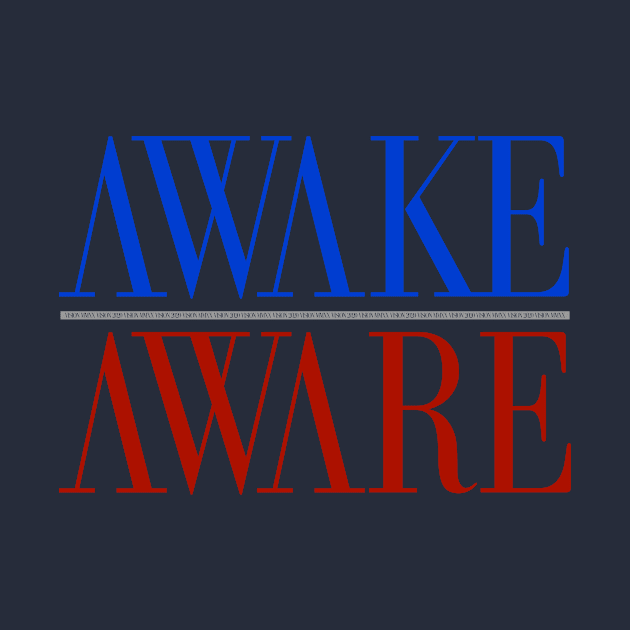 V2020-AWAKE/AWARE [BLUE OVER RED] by VISION2020