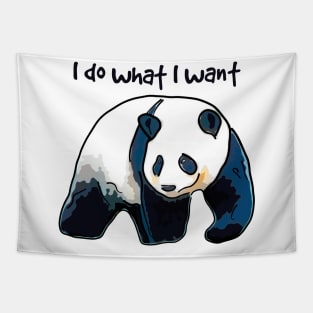 Panda I Do What I Want Tapestry