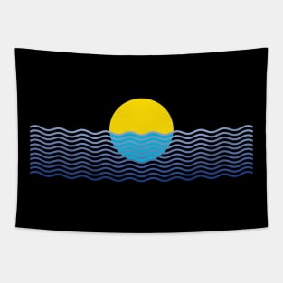 Beautiful modern minimal sun and water design Tapestry