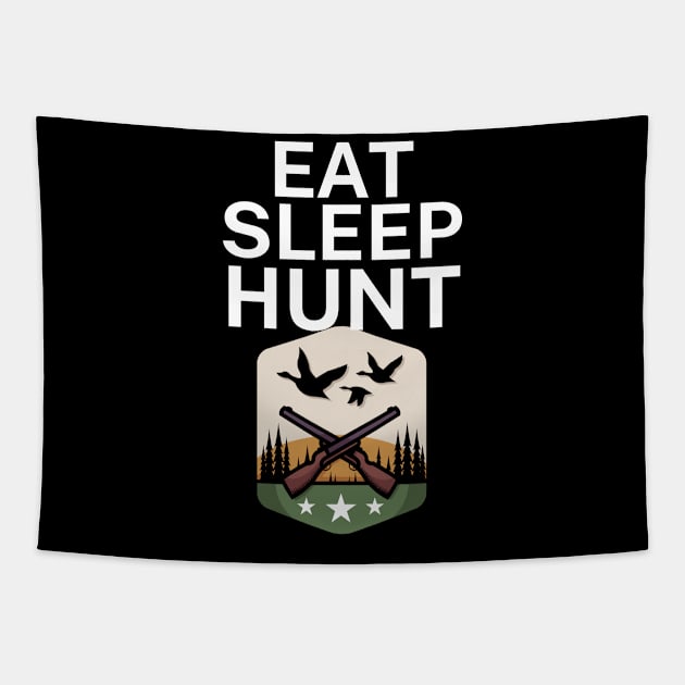 Eat sleep hunt Tapestry by maxcode