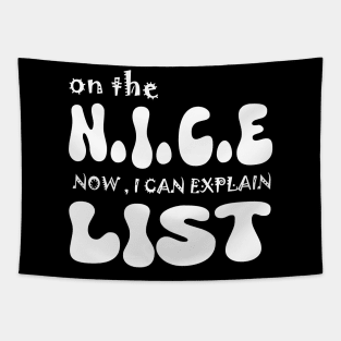 Christmas Humor: On the NICE List Tapestry