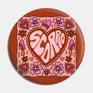 Scorpio Heart Pin