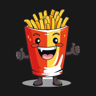 kawaii french fries T-Shirt cute ,potatofood T-Shirt