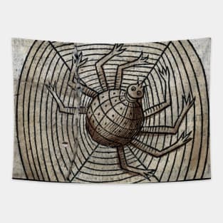 Woodcut Spider Tapestry