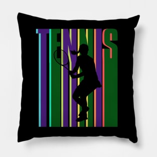 US Open Tennis Player Silhouette Pillow