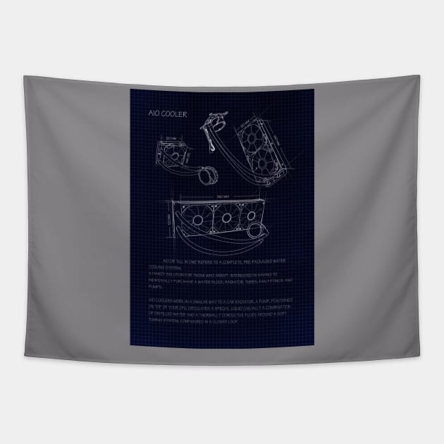 AIO Cooler Tapestry by Naui Kev Art