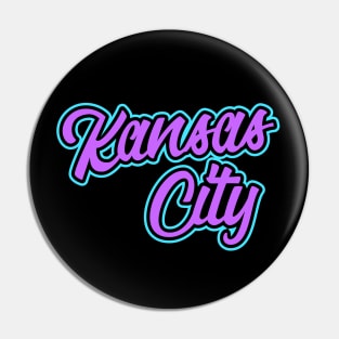 Vintage Kansas City Purple Script For KCMO Locals Pin