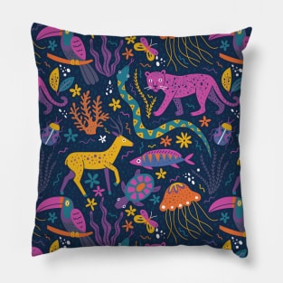 Biodiversity pattern Pillow