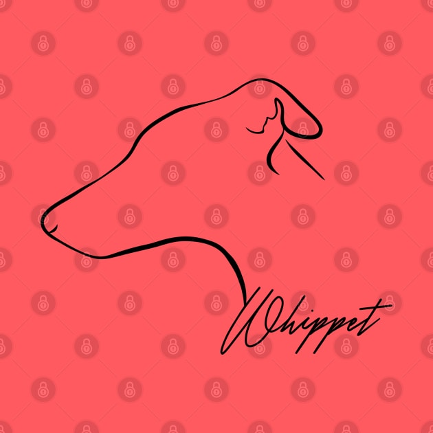 Whippet profile dog lover by wilsigns