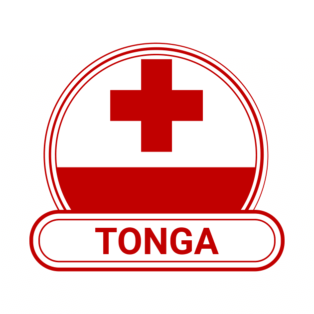 Tonga Country Badge - Tonga Flag by Yesteeyear