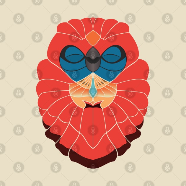 Praying Owl in Red by SunGraphicsLab