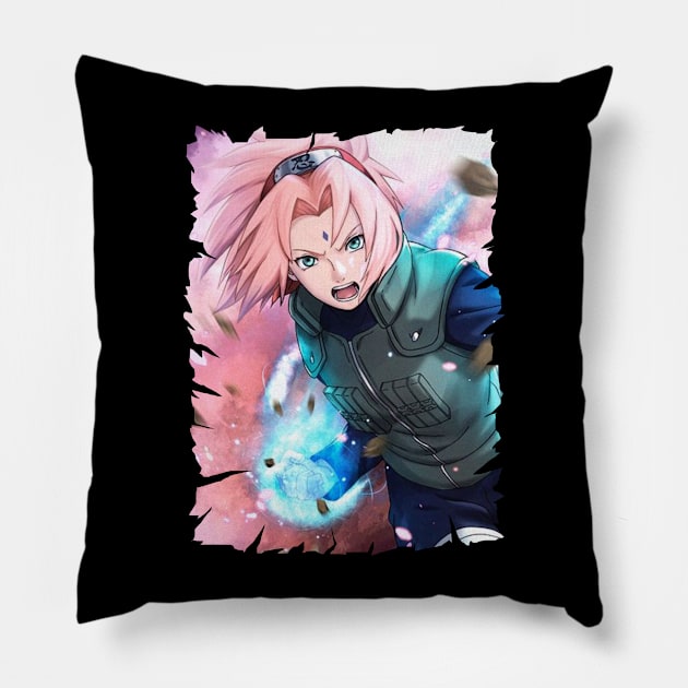 SAKURA HARUNO MERCH VTG Pillow by funnymushroomz