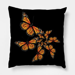 Monarch inspired spiral Pillow