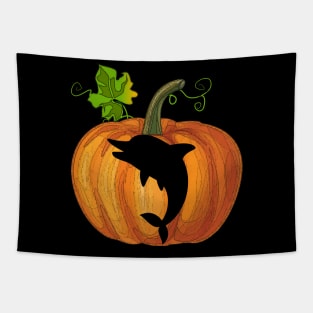 Dolphin in pumpkin Tapestry