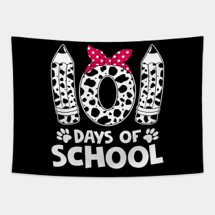 Happy 101 Days Of School Funny Student Teacher Kids Tapestry