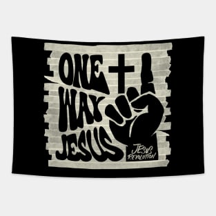 One Way Jesus Tapestry