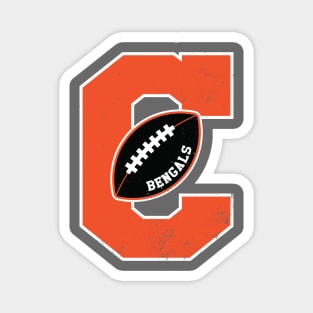 Big Bold Cincinnati Bengals Monogram Magnet