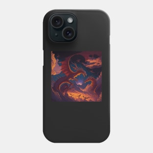 A Dazzling Display of Dragons Creating A Beautiful Tapestry of Colour In The Sky Phone Case