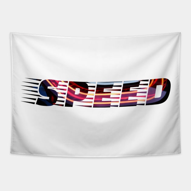 Speed - Tail Lights Tapestry by felixbunny