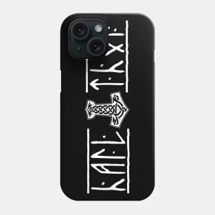 Hail Thor - Mjolnir Hammer - Runes Phone Case